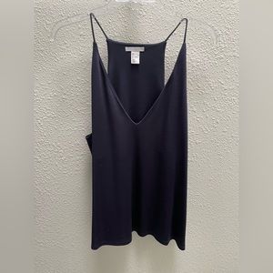 ❤️‍🔥3/$27❤️‍🔥 H&M Sleeveless V-Neck “Dressy” Top - Size L - Navy Blue - NWOT